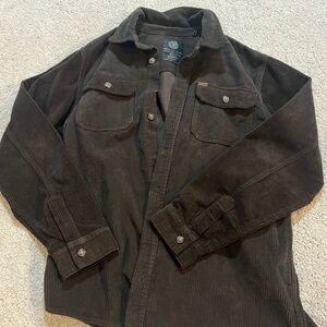 Buffalo David Bitton Dark Brown Corduroy Shirt Jacket